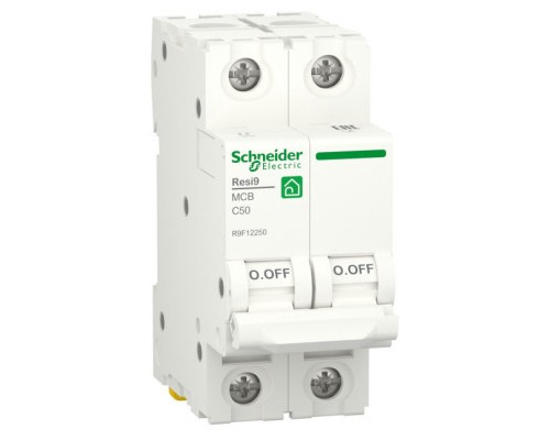 Автоматичний вимикач Schneider Electric RESI9 6kA 2P 50A C (R9F12250)