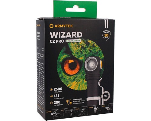 Ліхтар Armytek Wizard C2 Pro Marnet USB White (F08701C)