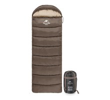 Спальний мішок Naturehike з капюшоном U250 NH20MSD07 (6°C) лівий, коричневий (6927595767207-L)