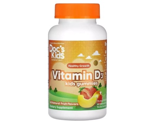 Вітамін Doctor's Best Вітамін D3 для дітей, 1000 МО, смак фруктів, Vitamin D3 Kids Gummies, 6 (DRB-00546) Вітамін Doctor's Best Вітамін D3 для дітей, 1000 МО, смак фруктів, Vitamin D3 Kids Gummies, 6 (DRB-00546)