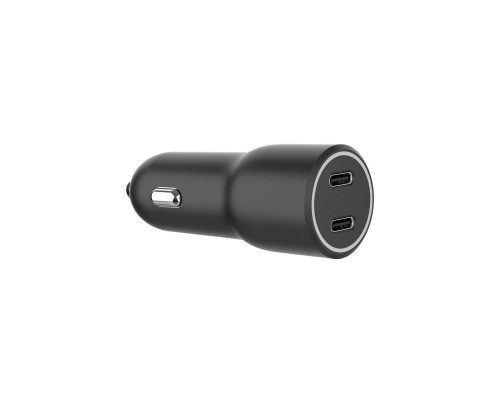 Зарядний пристрій Gembird 2xUSB-C (PD 20W) black (TA-UC-C2PD40-CAR-01)