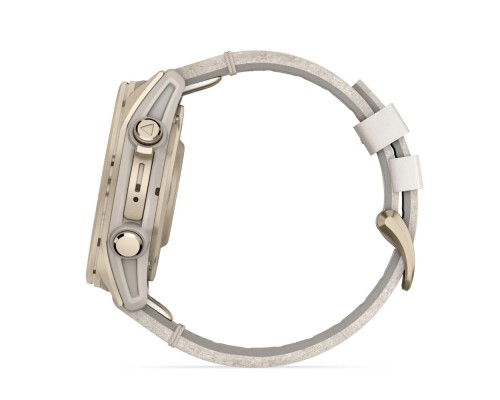 Смарт-годинник Garmin fenix 8 43mm, AMOLED, Saph, SftGldSS/FogGryLeatherBnd, Excl, GPS (010-02903-40)