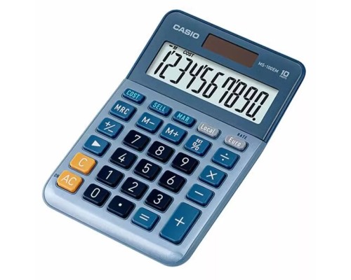 Калькулятор Casio MS-100EM-W-EP, блакитний (CALC-CAS-MS-100EM-W)