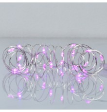 Гірлянда YES! Fun Нитка на мідному дроті 20 LED Рожева 2 м Статична На батарейках (975024)