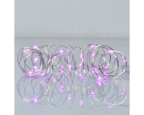 Гірлянда YES! Fun Нитка на мідному дроті 20 LED Рожева 2 м Статична На батарейках (975024)