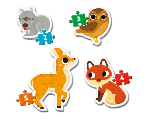 Пазл Clementoni 4 в 1 Forest Animals, серія My First Puzzles (20814)