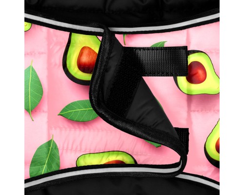 Курточка для тварин WAUDOG Clothes Накидка Авокадо на рожевому XS (502-4051)