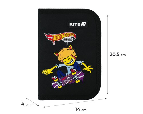 Пенал Kite 622-2 Hot Wheels, 1 відділення, 2 відворот (HW25-622-2)