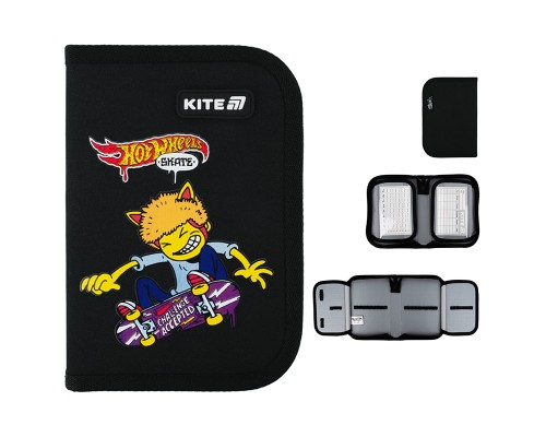 Пенал Kite 622-2 Hot Wheels, 1 відділення, 2 відворот (HW25-622-2)