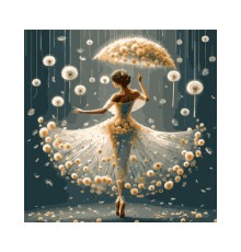 Картина по номерам Santi Танець з кульбабками, 40*40см, LED підсвітка (955072)