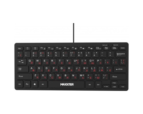 Клавіатура Maxxter KBM-C01B-UA USB UA Black (KBM-C01B-UA)