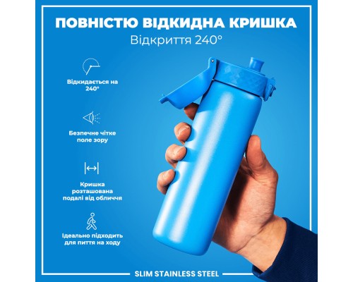 Пляшка для води ION8 OneTouch Stainless Steel 600 мл Blue (I8SS600BLU)