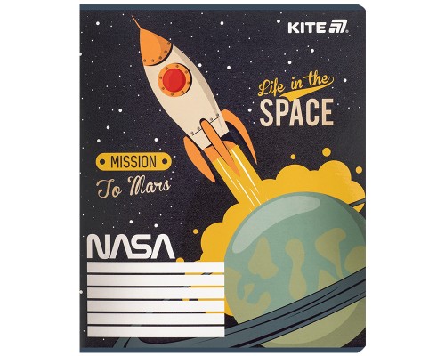 Зошит Kite NASA, 12 аркушів, клітинка (NS25-232)