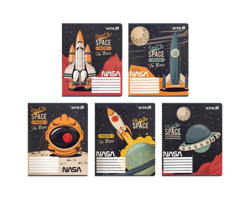 Зошит Kite NASA, 12 аркушів, клітинка (NS25-232)