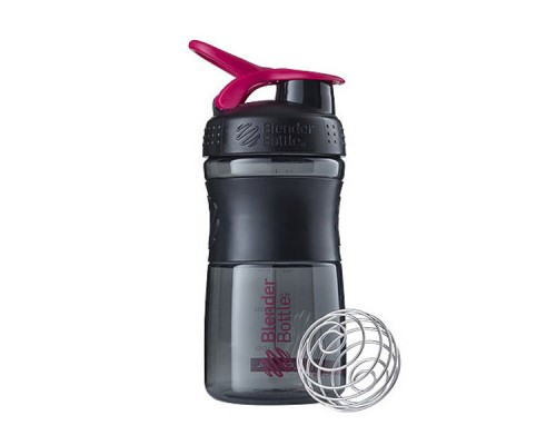 Шейкер спортивний BlenderBottle SportMixer Flip 20oz/590ml Black/Pink (SM 20oz Black/Pink)