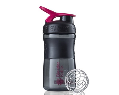 Шейкер спортивний BlenderBottle SportMixer Flip 20oz/590ml Black/Pink (SM 20oz Black/Pink)
