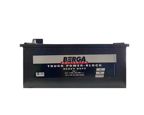 Акумулятор автомобільний Berga Truck Power Block 140Ah бокова(+/-) (800EN) (6401030807502)