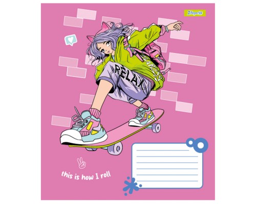 Зошит 1 вересня Anime girl А5 12 аркушів коса лінія (767199)