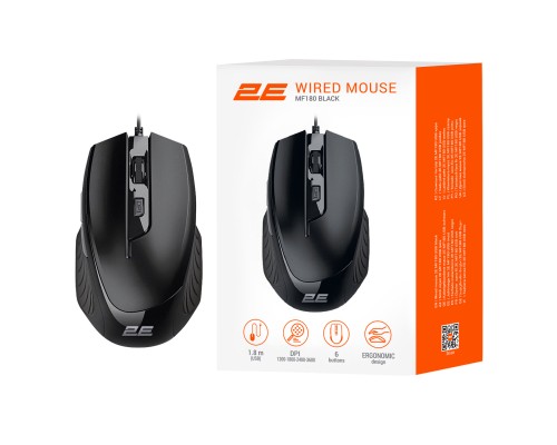 Мишка 2E MF180 USB Black (2E-MF180UB)