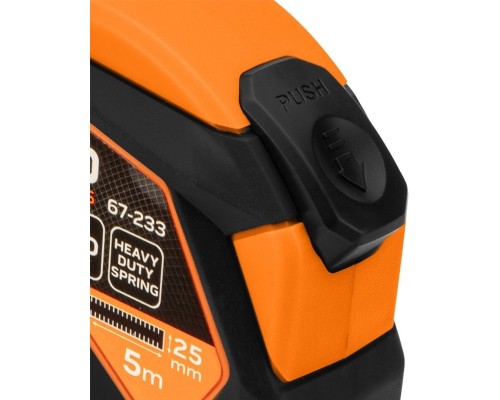 Рулетка Neo Tools 5мx25мм, з фіксатором змотування, магніт (67-233)