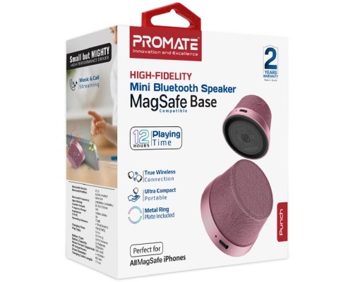 Акустична система Promate Punch 3 Вт Pink (punch.pink)