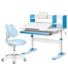 Парта з кріслом Evo-kids TH-330 + Mio Lite Dark Blue (TH-330 W/BL + Y-208 KBL)