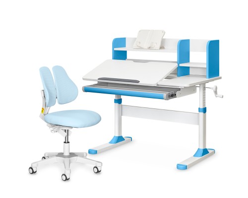 Парта з кріслом Evo-kids TH-330 + Mio Lite Dark Blue (TH-330 W/BL + Y-208 KBL)