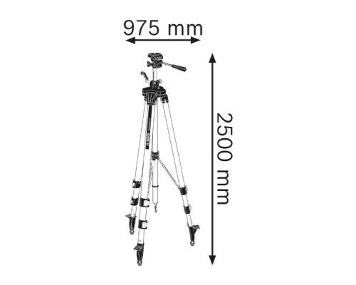 Штатив для нівеліру Bosch Professional BT250 для оптичних нівелірів, 1/4
