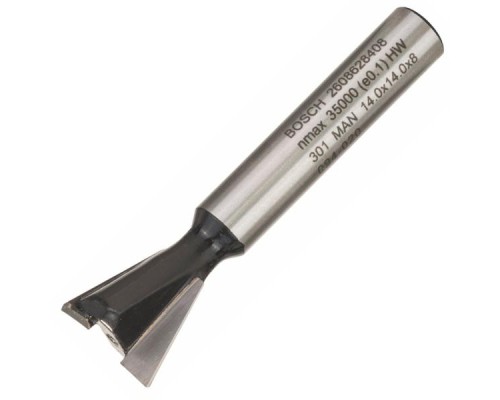 Фреза Bosch Professional пазова ЛГ, Std, S8, D14, L14 15° (2.608.628.408)