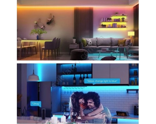 Світлодіодна стрічка Govee H615A LED 5.0m, RGB, WI-FI/Bluetooth, microphone, white (H615A3A3)