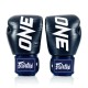 Боксерські рукавички Fairtex BGV1-ONE (натуральна шкіра) Blue 10 унцій (бинти в комплекті) (BGV1-ONE_10oz_Blue)