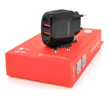 Зарядний пристрій KAKUSIGA 2xUSB 12W black (KSC-674-QISHENG-B)