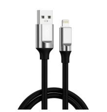 Дата кабель USB 2.0 AM to Lightning 1.0m 6A silicone black XO (NB251_L_Black)