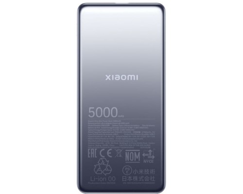 Батарея універсальна Xiaomi 5000mAh Ultra Slim 18W GL grey (BHR9535GL)