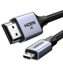 Кабель мультимедійний HDMI M to HDMI micro M 1.0m V2.1 8K60Hz HD164 black Ugreen (15516)