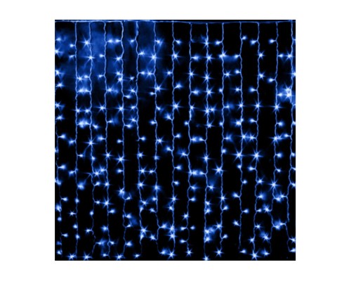 Гірлянда Voltronic Штора Blue 96 LED, мідна, 3.5 x 0,5 м, прозора, BOX (BT-001/96B3)