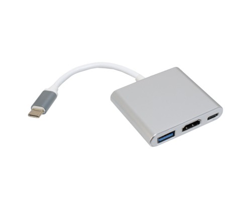Концентратор Patron USB-C to HDMI + USB 3.0 + USB-C 0.1m black (ADAPT-PN-TYPE-C-HUB)