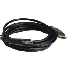 Кабель мультимедійний DisplayPort M to HDMI M 3.0m 4K60Hz black Patron (PN-DP-HDMI-30)