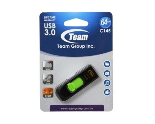 USB флеш накопичувач Team 64GB C145 Green USB 3.0 (TC145364GG01)