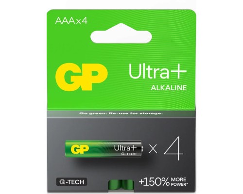 Батарейка Gp AAA LR03 Ultra Plus Alcaline * 4 (24AUP21-SB4 / 4891199203985) 