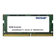 Модуль пам'яті для ноутбука DDR4 4GB 2400 MHz Patriot (PSD44G240082S)
