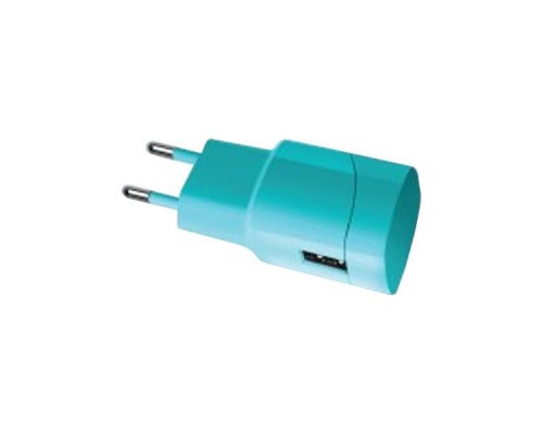 Зарядний пристрій Florence USB, 1.0A aquamarin color (FW-1U010A)