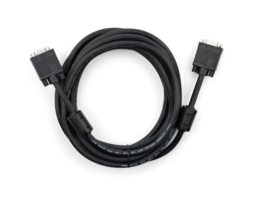 Кабель мультимедійний VGA 5 m MM ferrite Vinga (VCPDCVGAMM5MBK) 