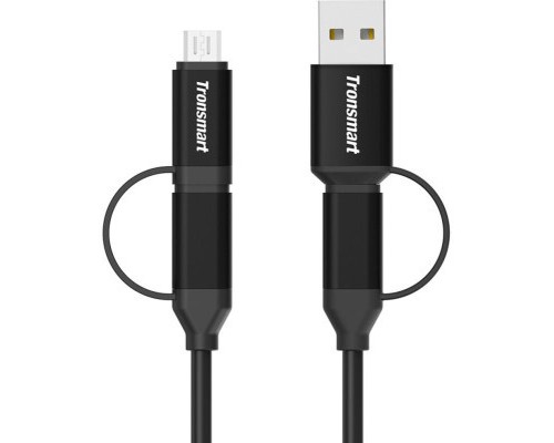 Дата кабель C4N1 4-in-1 USB Type-C Cable 1m Black Tronsmart (250290)