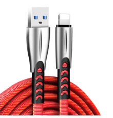 Дата кабель USB 2.0 AM to Lightning 1.0m zinc alloy red ColorWay (CW-CBUL010-RD)