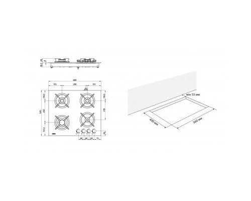 Варочна поверхня Eleyus ASTRA 60 WH CF