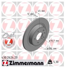 Гальмівний диск ZIMMERMANN 430.2624.20