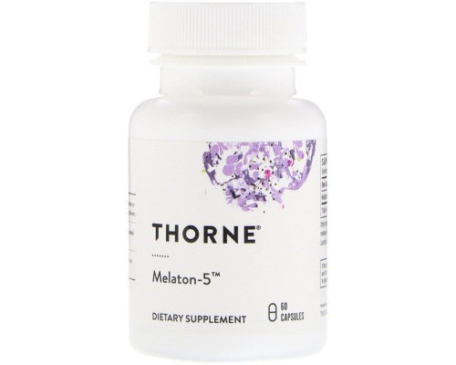 Вітамінно-мінеральний комплекс Thorne Research Мелатонін-5, Melaton-5, 60 капсул (THR-78002)
