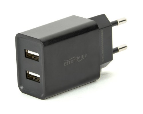 Зарядний пристрій EnerGenie USB 2.1A (EG-U2C2A-03-BK)