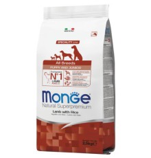 Сухий корм для собак Monge Dog All breeds Puppy&Junior зі смаком ягняти та рису 2.5 кг (8009470011181)